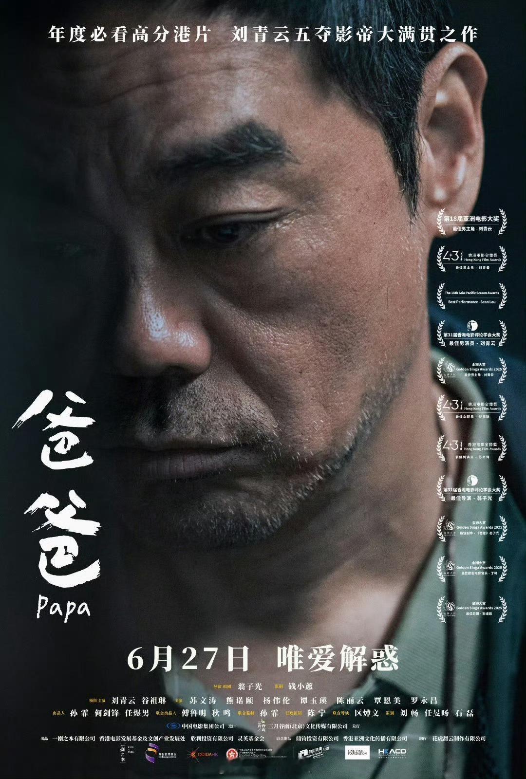搞港的，喜欢演技派的，喜欢现实主义社会议题的都必看《爸爸》 