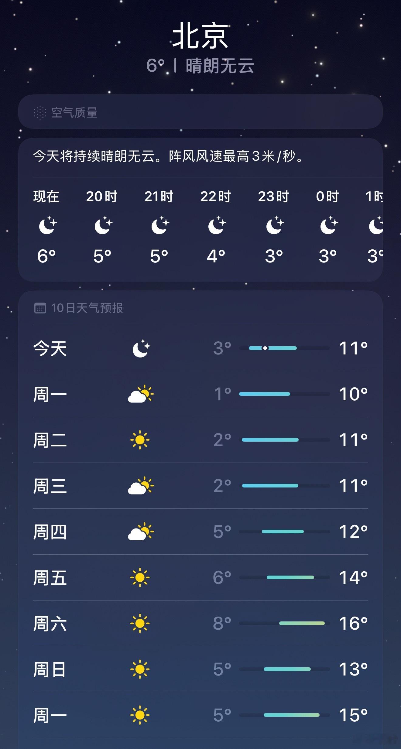 明天北京1度。[泪奔] ​​​