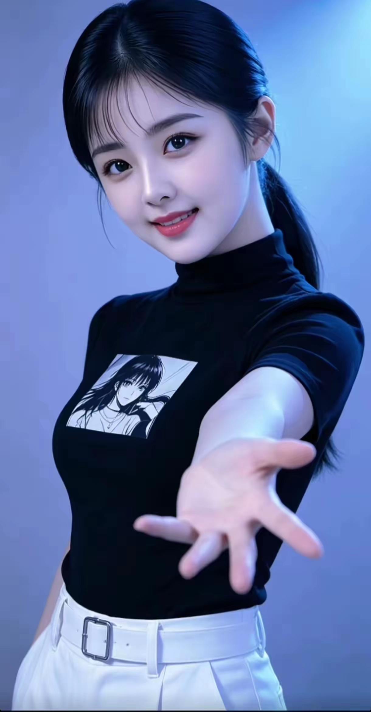 青春杨柳腰，
貌美若花娇。
气质群芳压，
前途一片明。