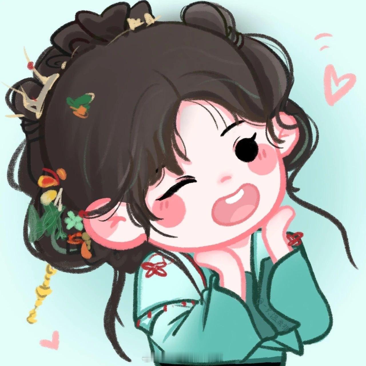 妙妙和子期手绘头像🈶️[抓狂][舔屏][舔屏][舔屏][舔屏]我直接吻上了！丁