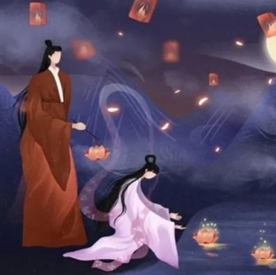 ～《中元忆双亲》～～宋人•尧裔月明初秋新凉夜，盂兰节隐悲秋声。烛影扶摇千里外，寸