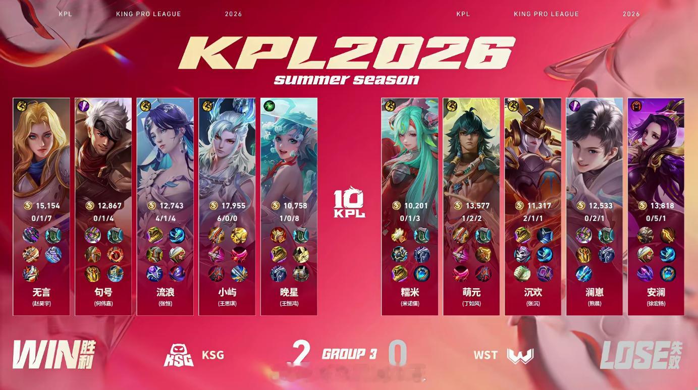 流浪海月MVPKSG对战WST恭喜KSG第二小局再拿一分，目前比分KSG 2:0