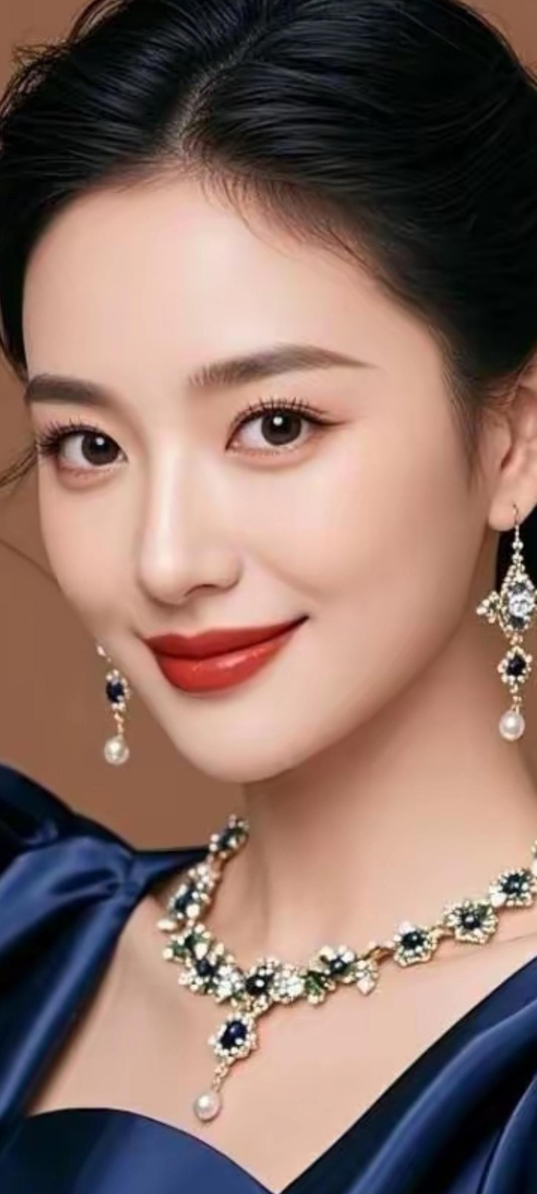 优雅气质，珠宝闪耀，红唇微笑，魅力无限！