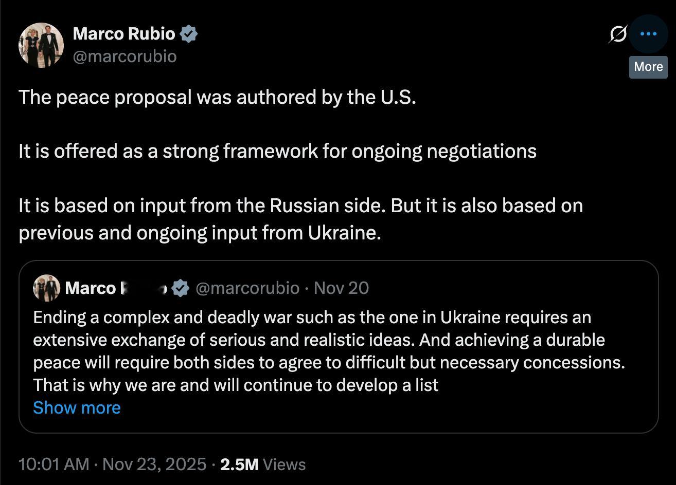 卢比奥值得所有混职场的同学们引以为戒：1 需要背锅的时候，你通过路透社甩锅。（对