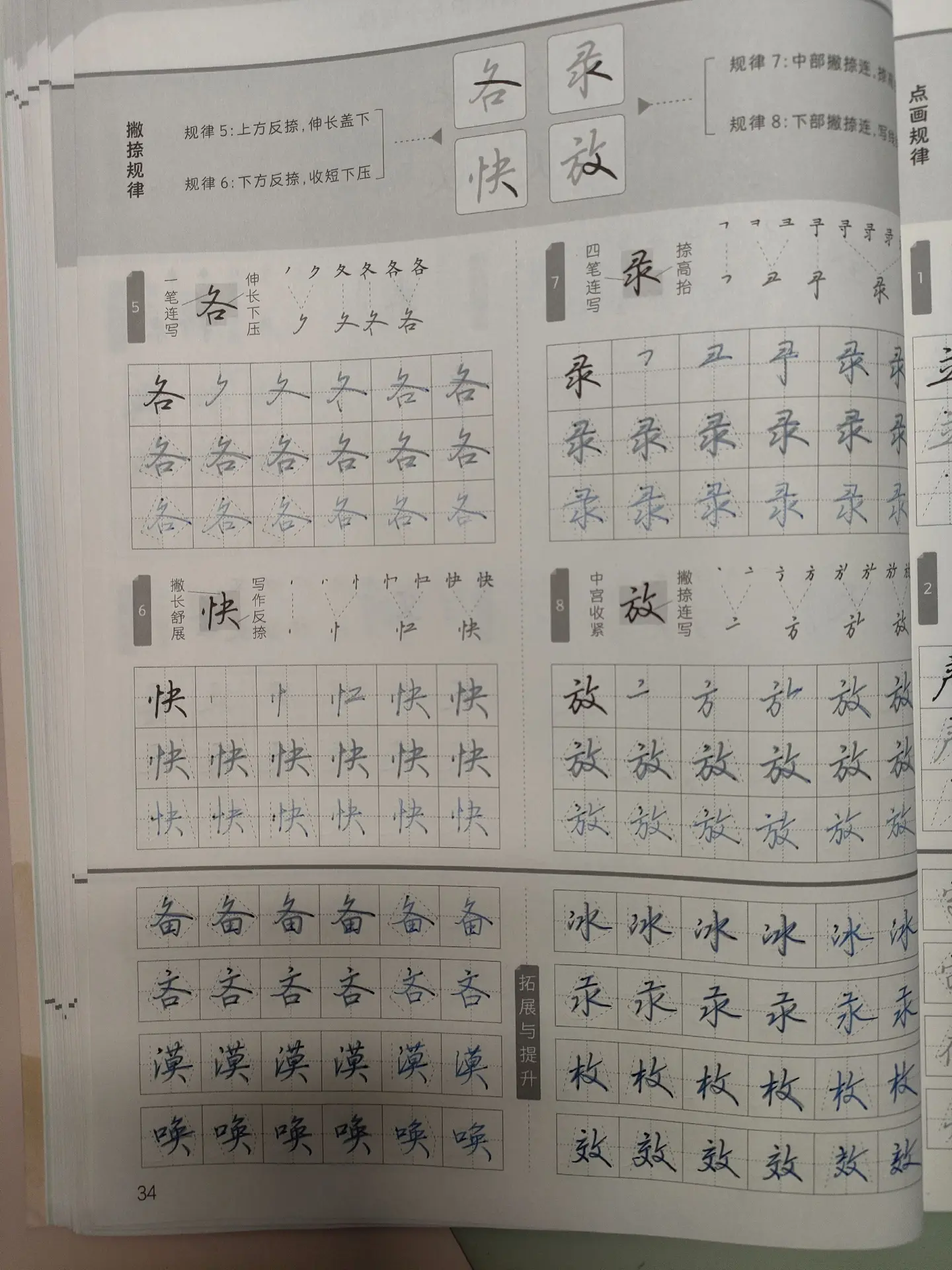 老人练字第8天，明显有烂尾迹象