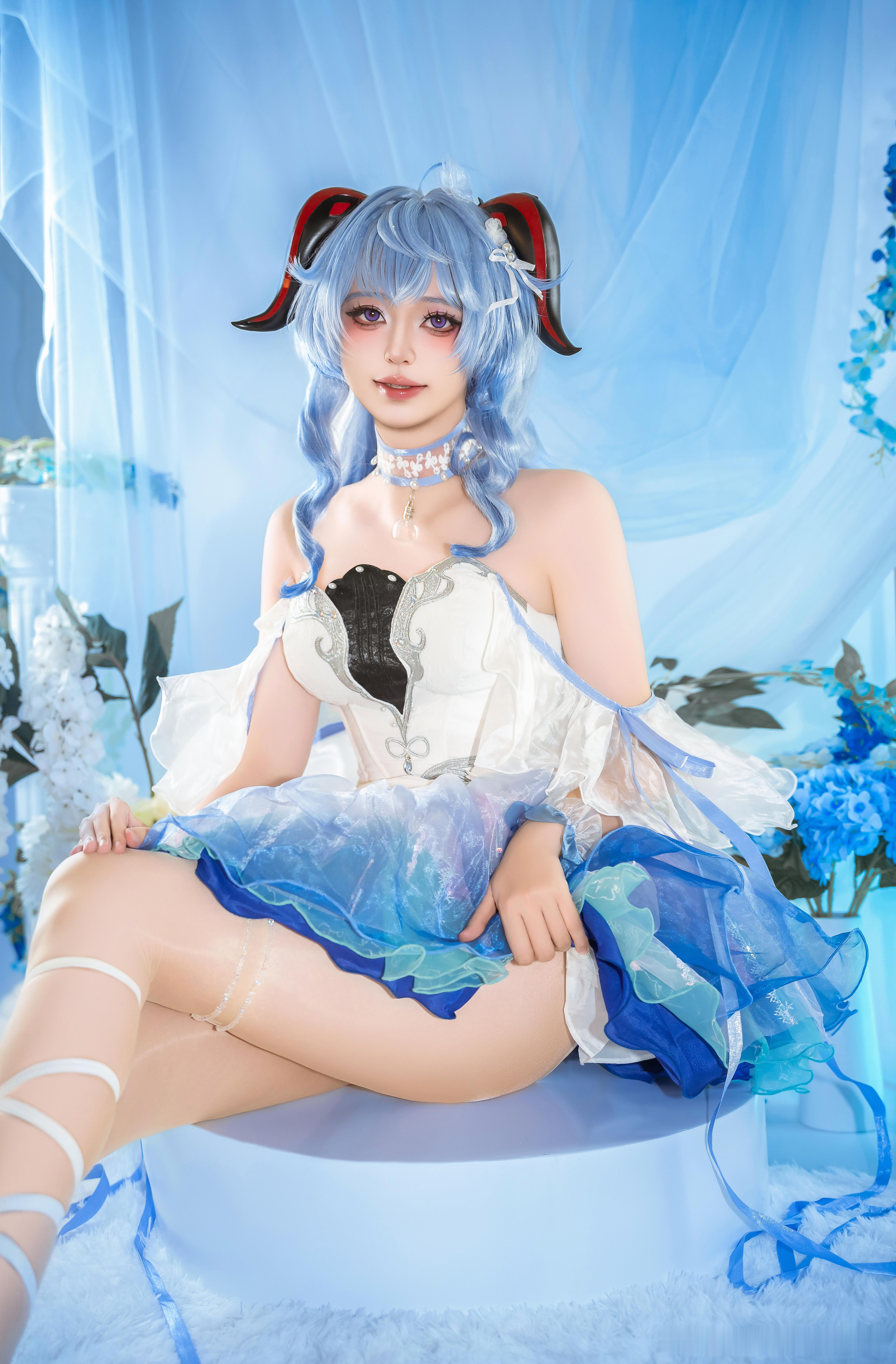 cosplay甘雨涞觅,不止丝滑二次元cos大赏原神月之六版本 正片前补发一张芭