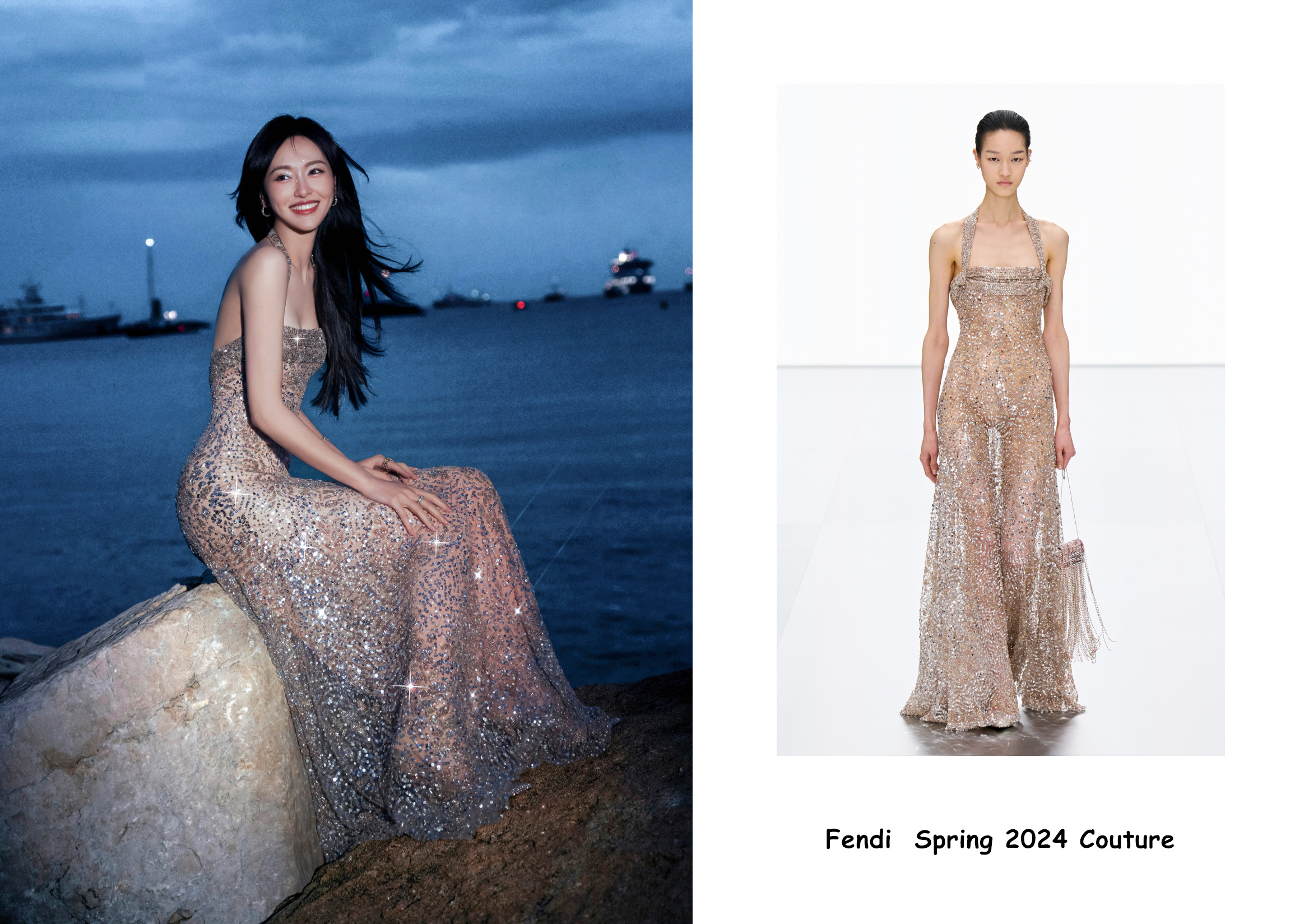 唐嫣  in  Fendi Couture 仅用半年多的时间 ，品牌代言人迅速积