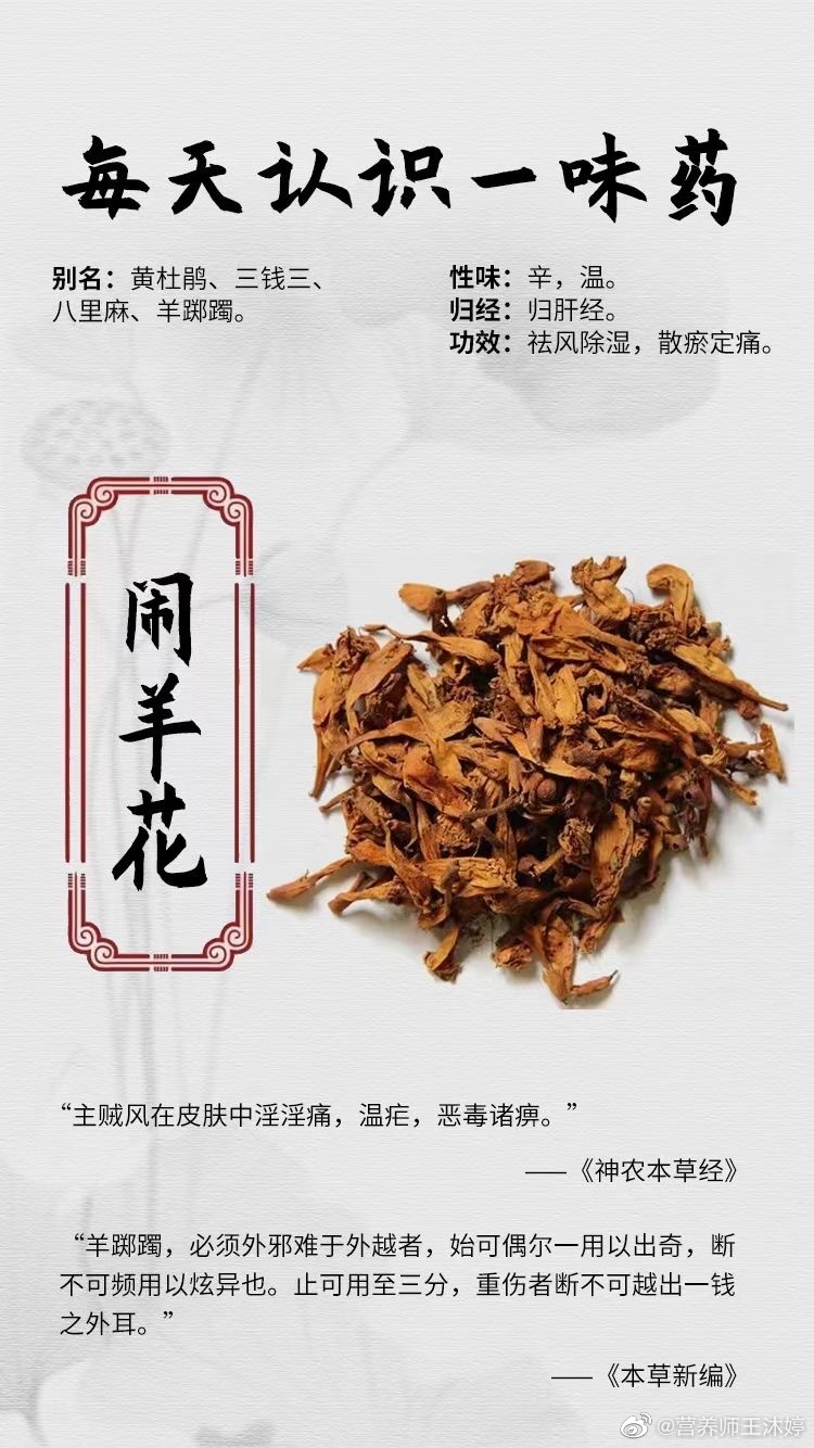 #国医的精诚力量##每天一味中草药##论道岐黄# ☘️【每天认识一味药】[微风]