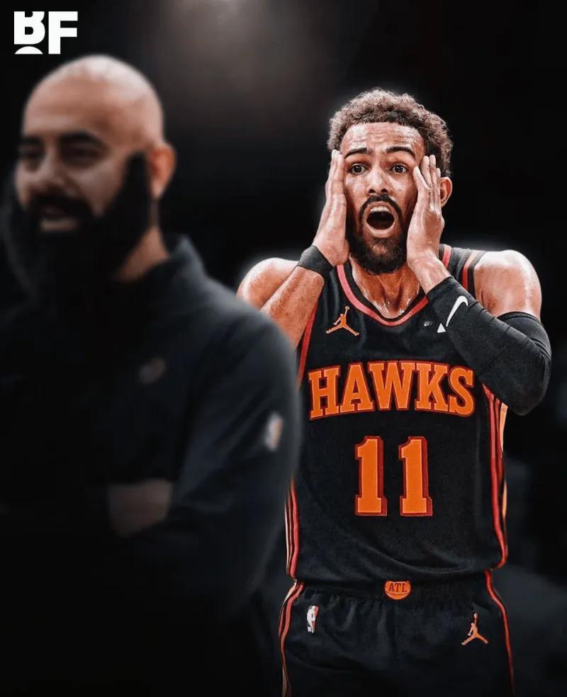 特雷-杨今年也满足签下4年2.29亿美元顶薪续约合同的资格，老鹰并没有提前续约吹