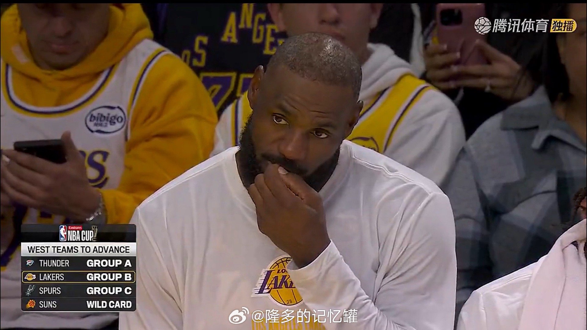 末节决胜阶段，詹姆斯被dnp独行侠vs湖人