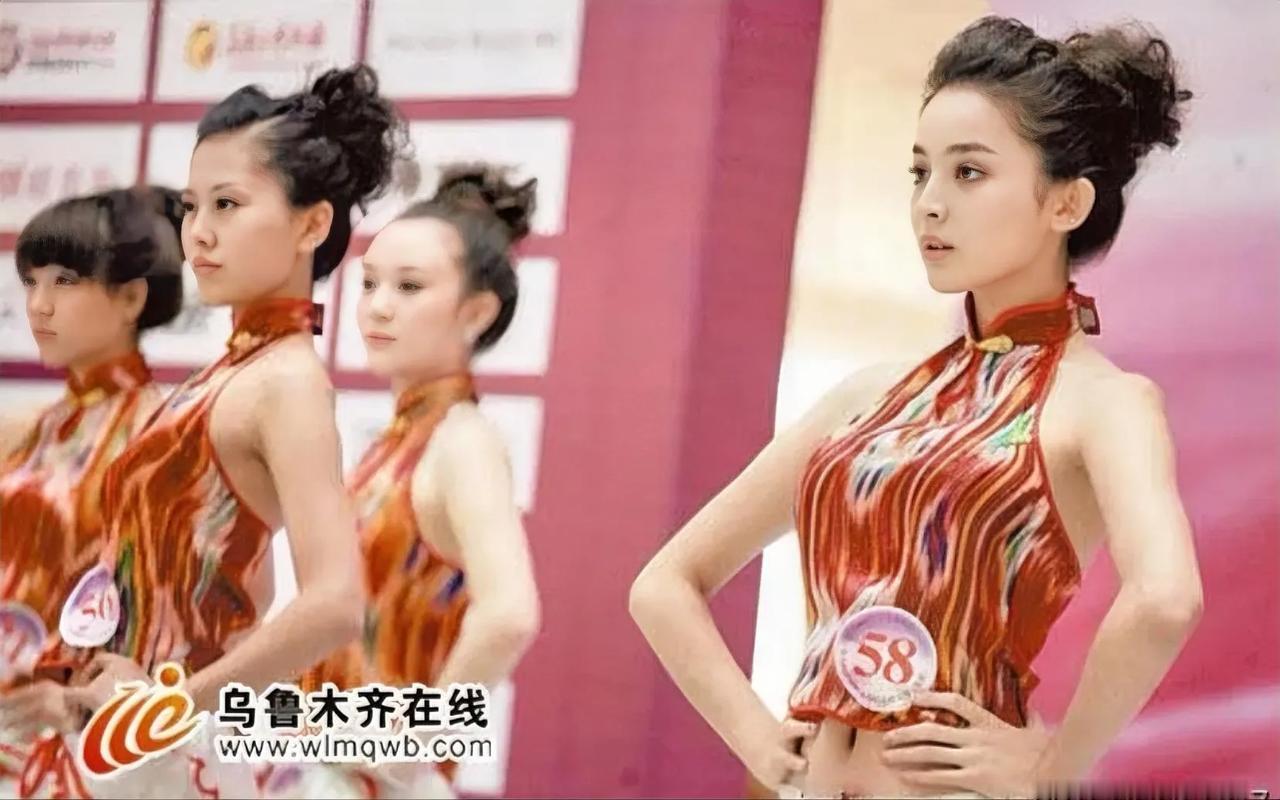 古力娜扎没成为明星前也参加过模特大赛，果然新疆出美女，没有经过专业包装的古力娜扎