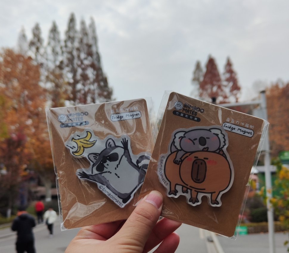 买了可爱的红山周边冰箱贴，周日晚上抽一位朋友送出吧 关注转发即可  抽奖详情