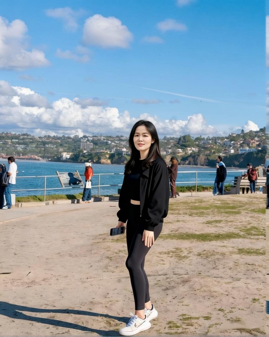 谁懂啊！瑜伽裤真的是海边拍照神器✨
 
姐妹们，去海边玩真的别再穿裙子了！
一条