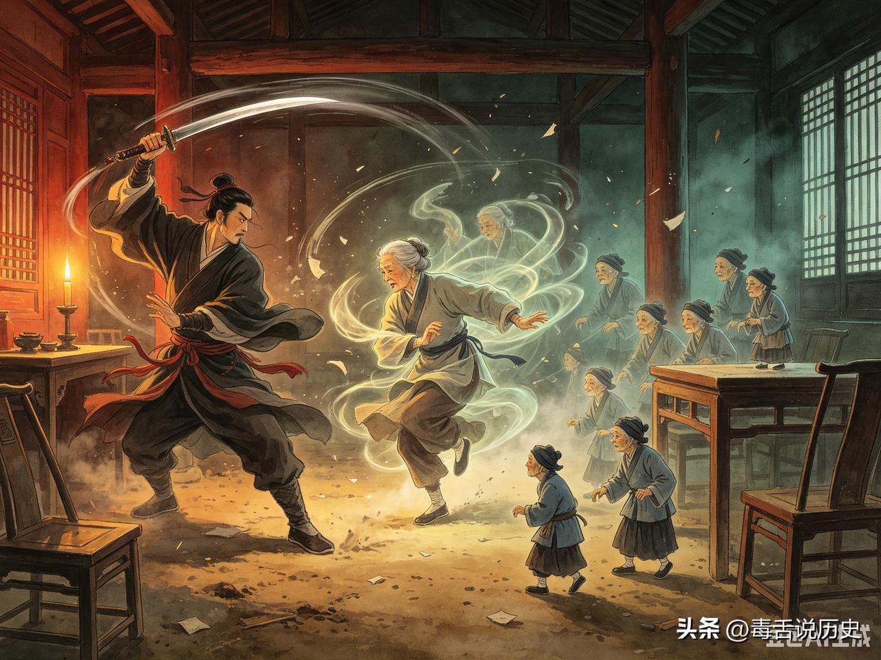 唐大历年间，吕生从上虞尉调任京师，租住在永崇里的一间宅子里。

那天晚上，他和几