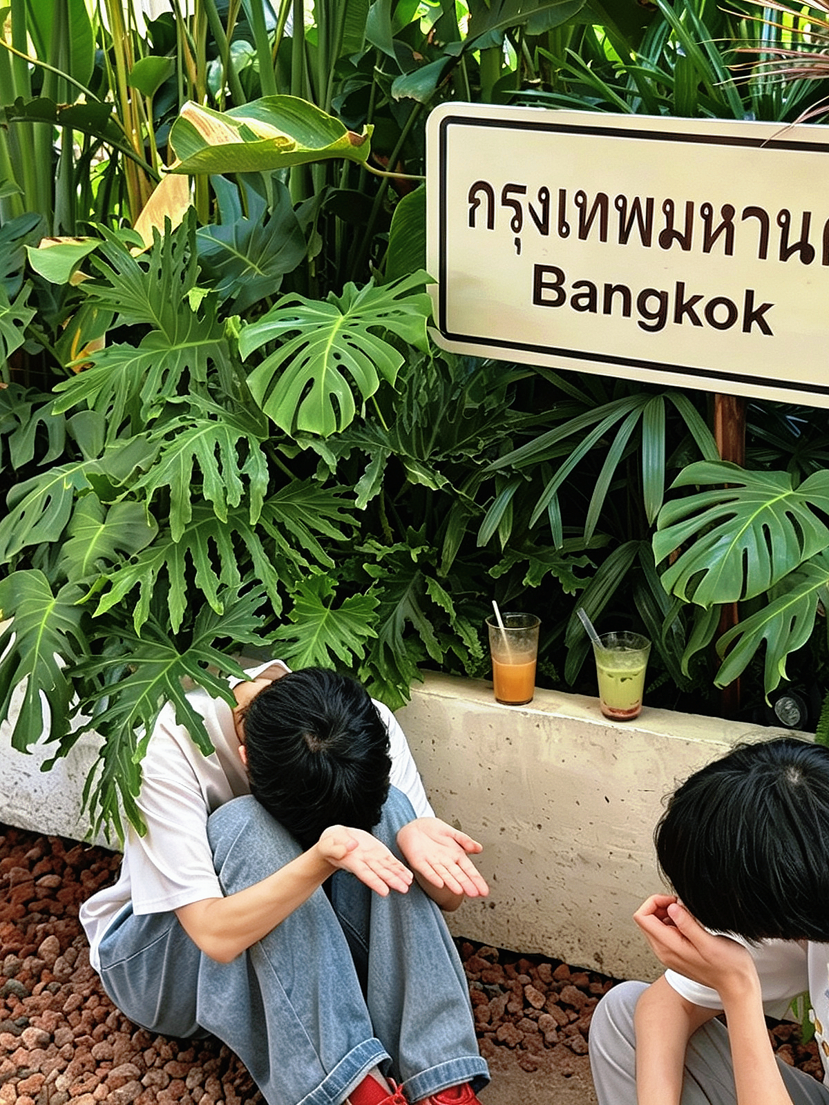 凯源  🌴夏秋十四周年快乐 💙💚🌴今年拍摄cos贺图的灵感来源于泰兰德录