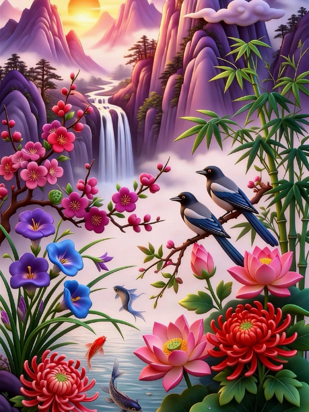 抬头见喜，好运连连。
传统文化 绘画 祝福