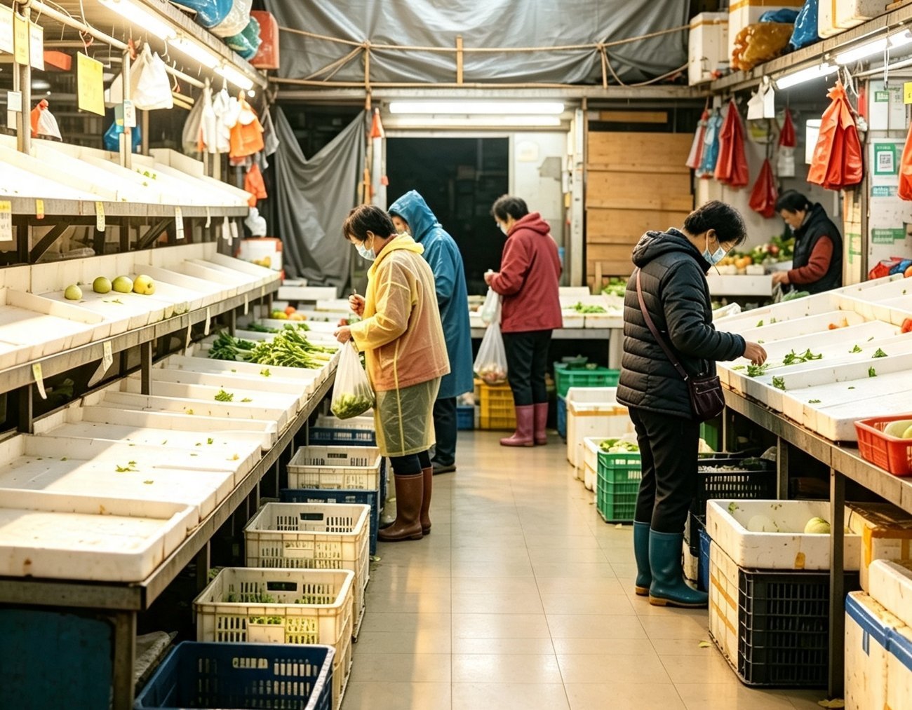 广东人不语只是努力防台风台风逼近，城区风雨渐起，今天早上去菜市场以为买点菜都没什