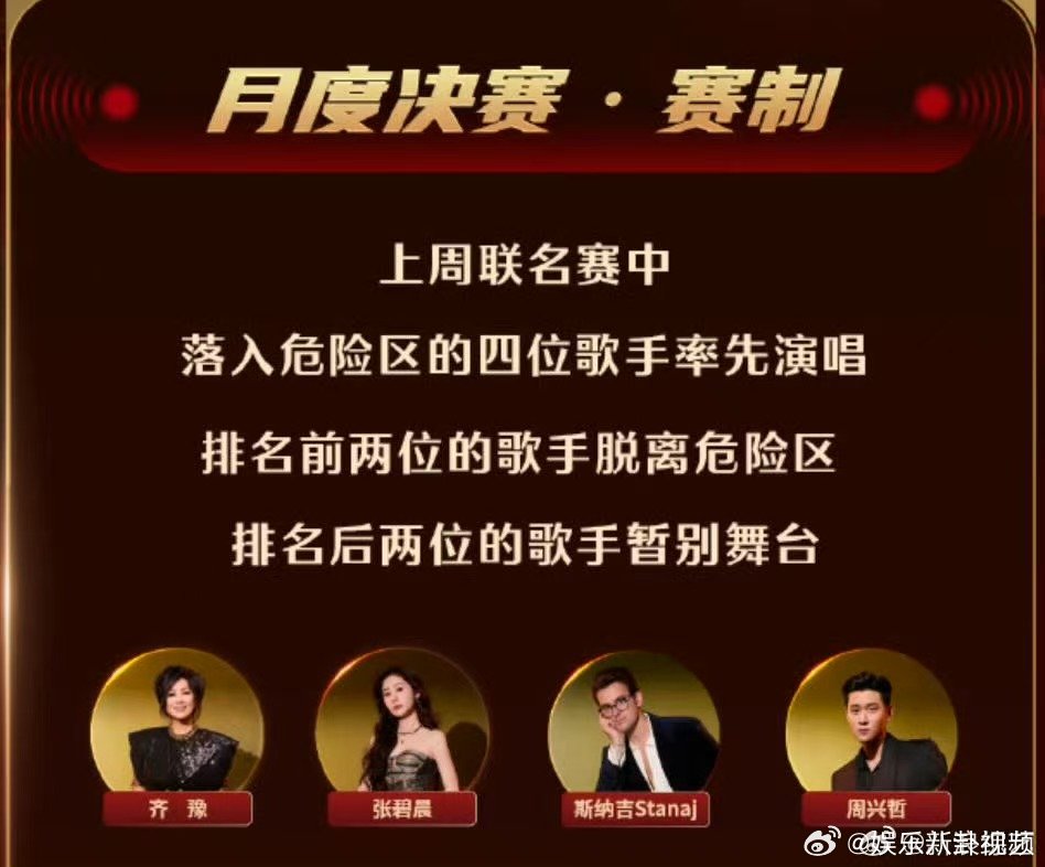 周兴哲今晚豁出去了歌手月度决赛全阵容海报歌手2026 今晚表演《Can't Ta