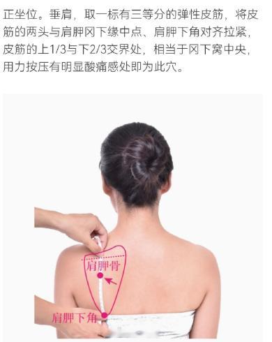 天宗穴，意为宗养之气朝天而去，自然清气不能顺利朝头部释养，重压天宗穴，比如手臂不