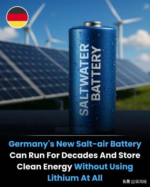 德国推出了一种革命性的盐空气电池，有望彻底改变全球储能方式。这项技术摒弃了锂这种