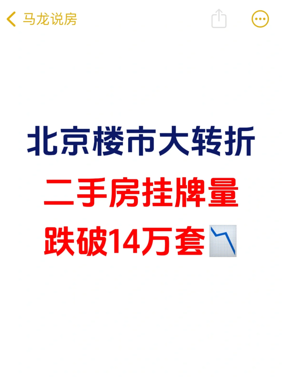 北京楼市，大转折，二手房挂牌量跌破14万套