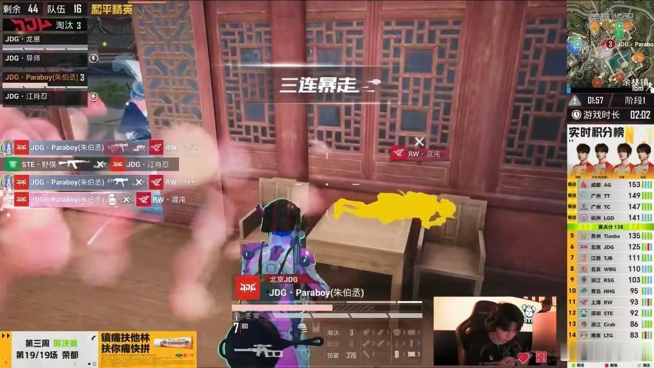 JDG伞兵夏季赛淘汰破百 伞兵百淘汰里程碑达成！手感正佳，期待继续驰骋赛场再创佳