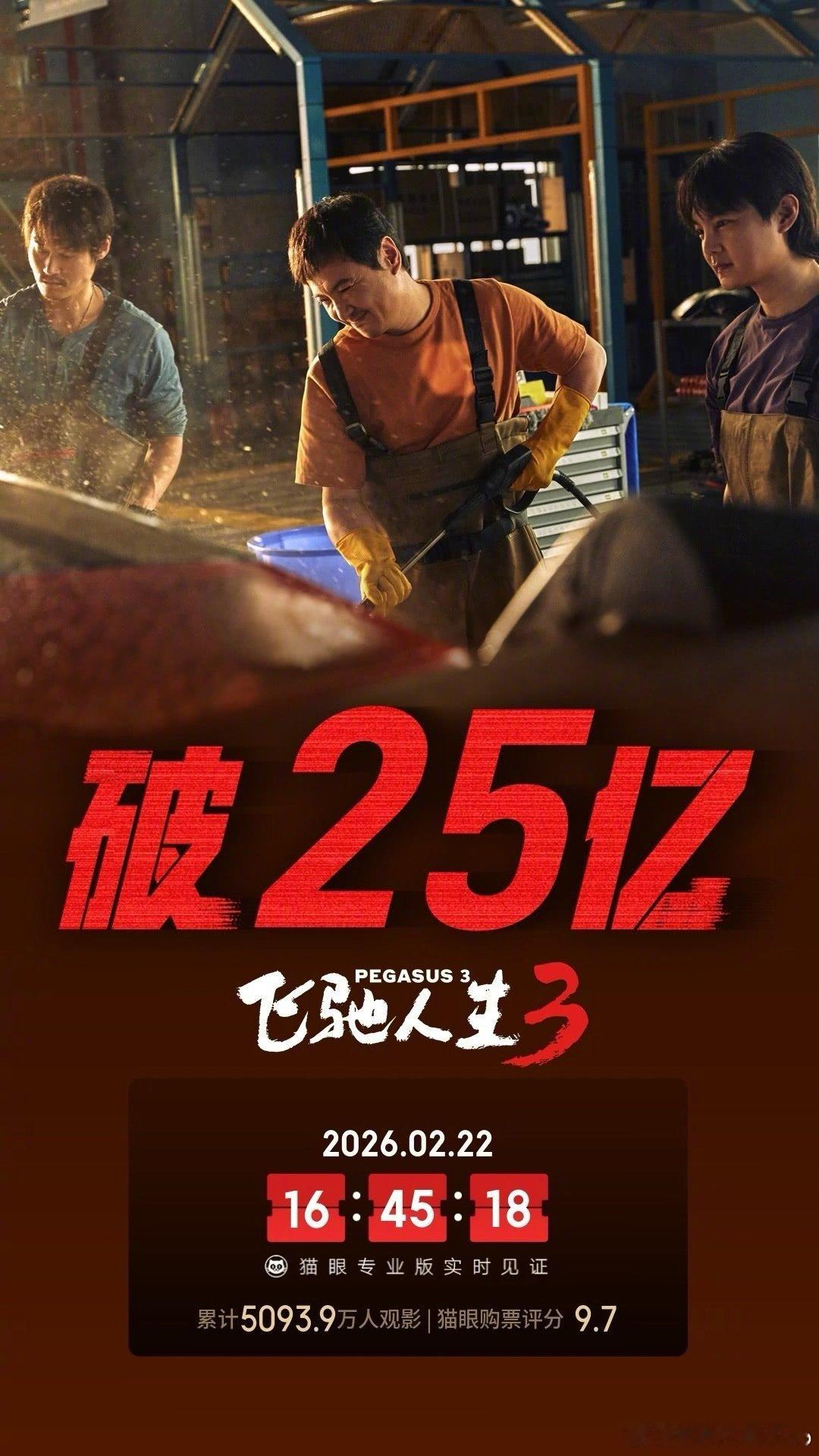 飞驰人生3票房破25亿飞驰人生3领跑2026春节档林臻东、叶经理和铁三角完美合体