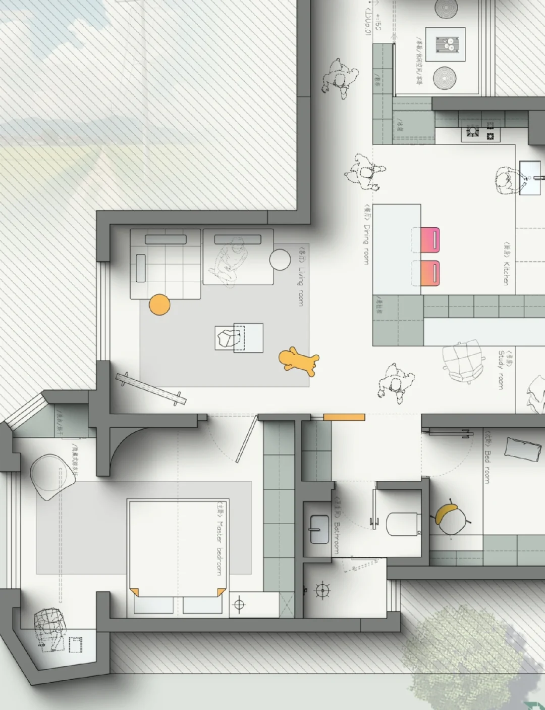 户型优化第24期｜90平老破小功能优化升级｜