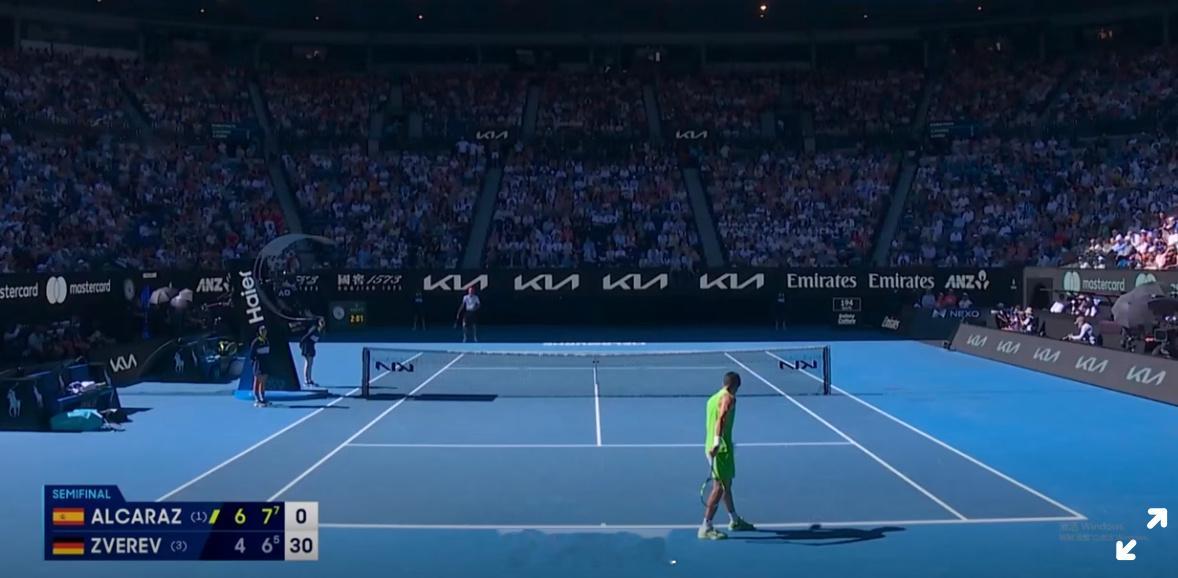 ？刚好看的时候，兹韦列夫第二盘还5-2领先的…阿尔卡拉斯vs兹维列夫网球talk