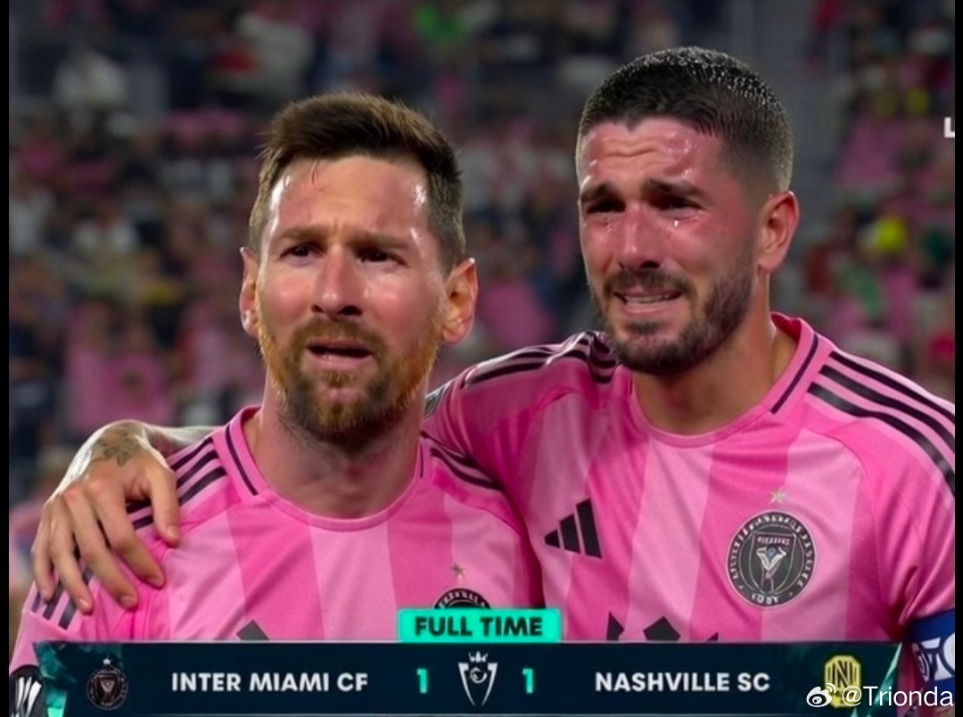 迈阿密被纳什维尔淘汰48小时后，仍然没有人谈论这件事🤣🤣梅西c罗