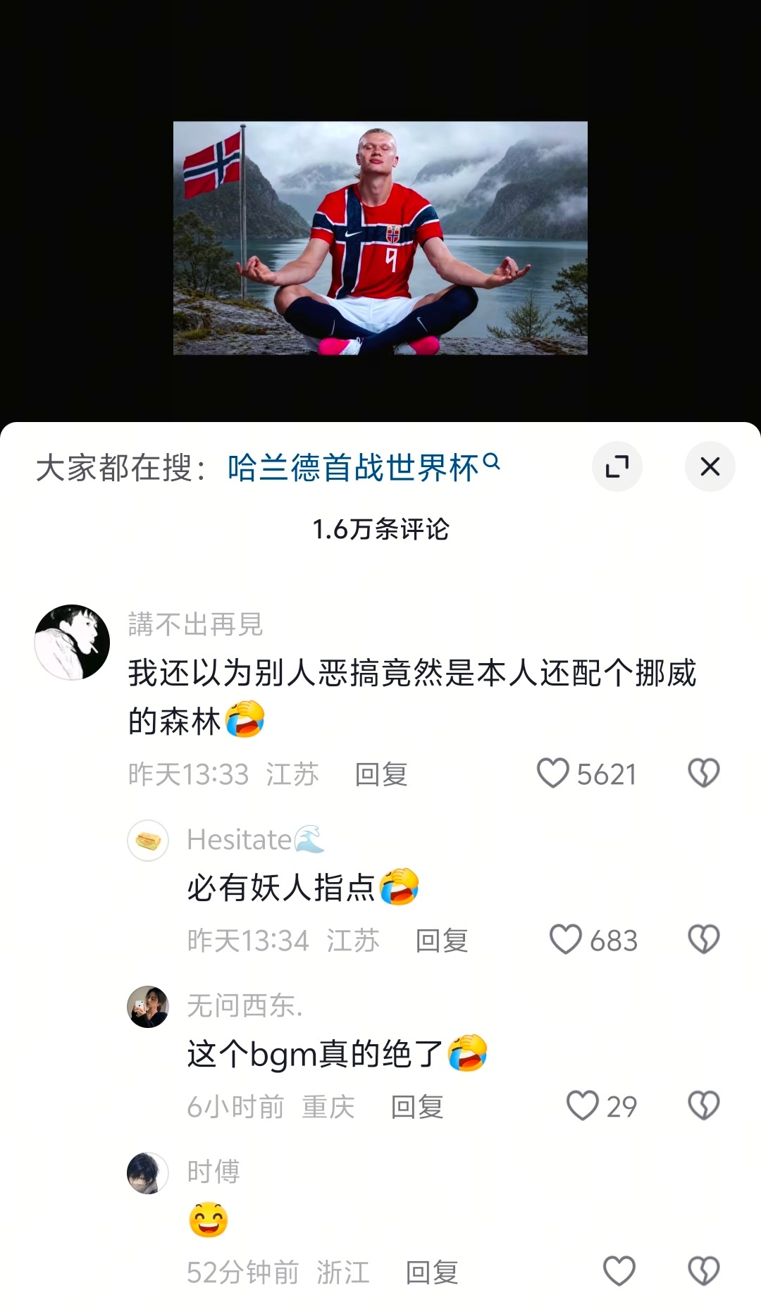 哈兰德说喜欢伍佰挪威的森林世界杯不是恶搞，这是真懂，哈兰德和伍佰的挪威的森林，含