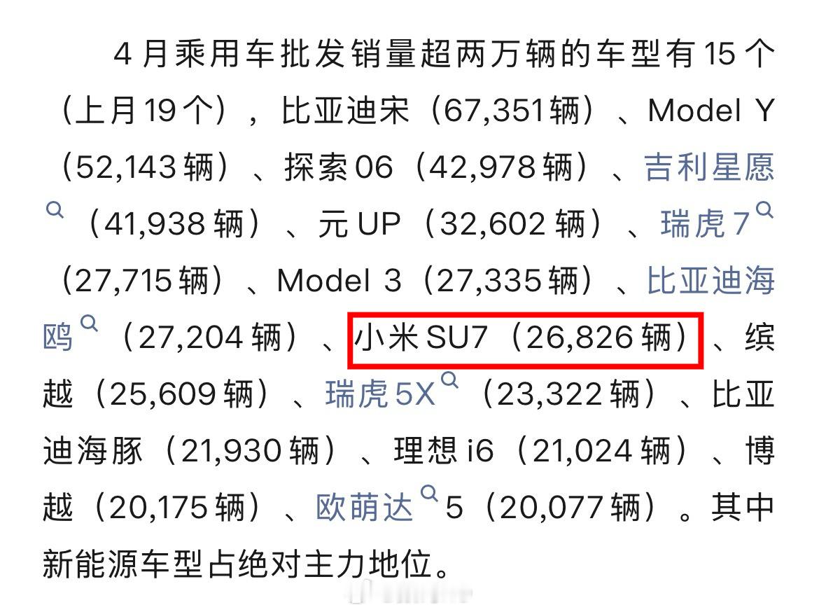 小米还是太低调了，上个月交付了36707辆，其中新一代小米su7交付了26826