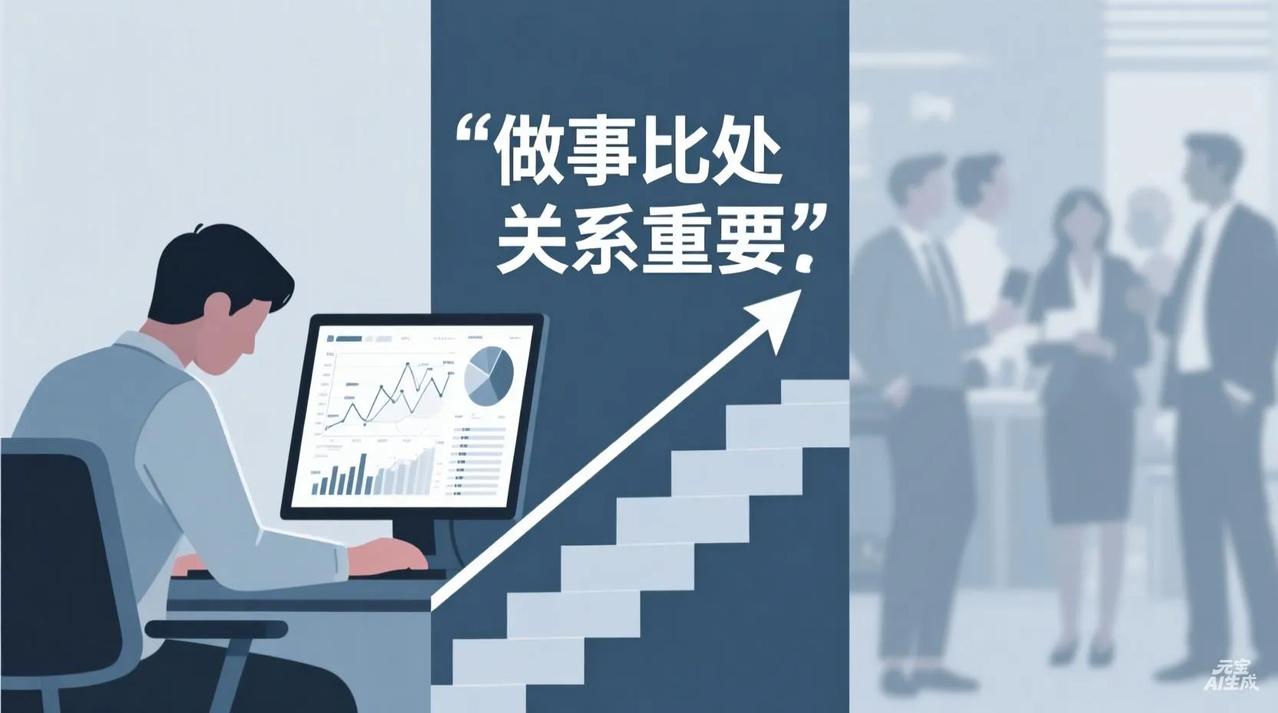我认为做事重要。我选做事重要，不是因为清高，是因为见过太多“会处关系”的人最后没
