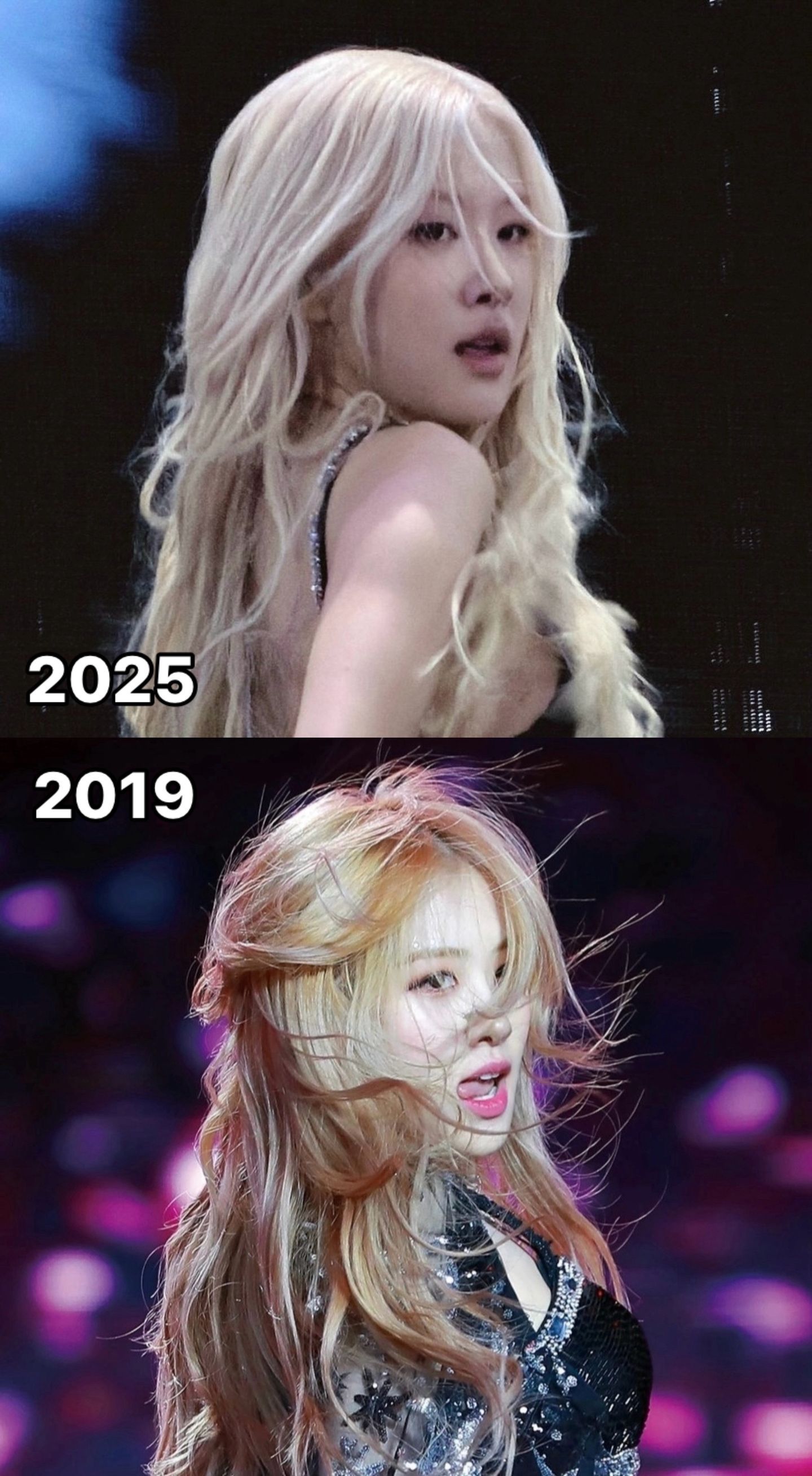 她之前的发色是真的好好看 现在感觉好白rosé朴彩英blackpink世界巡演 