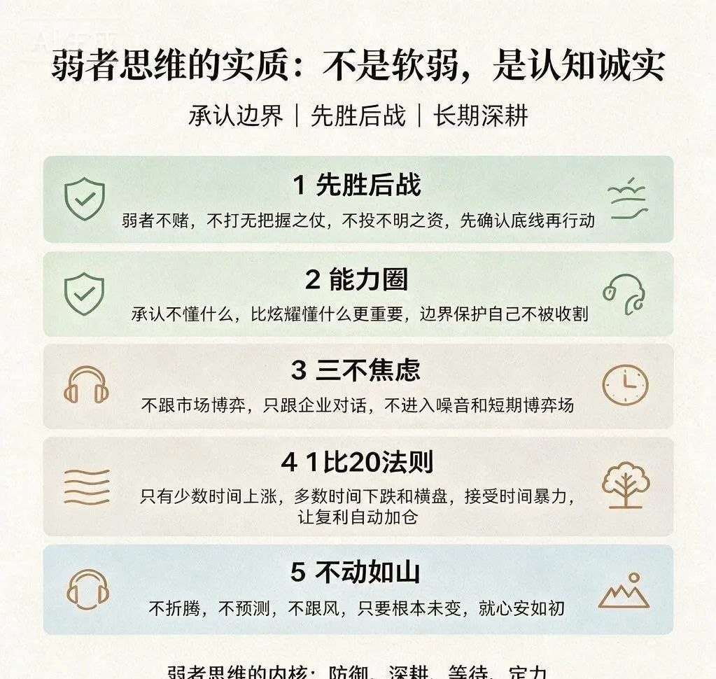“弱者思维”的实质：不是软弱，是认知诚实张亚群从未自称“弱者”，但他的操作系统处