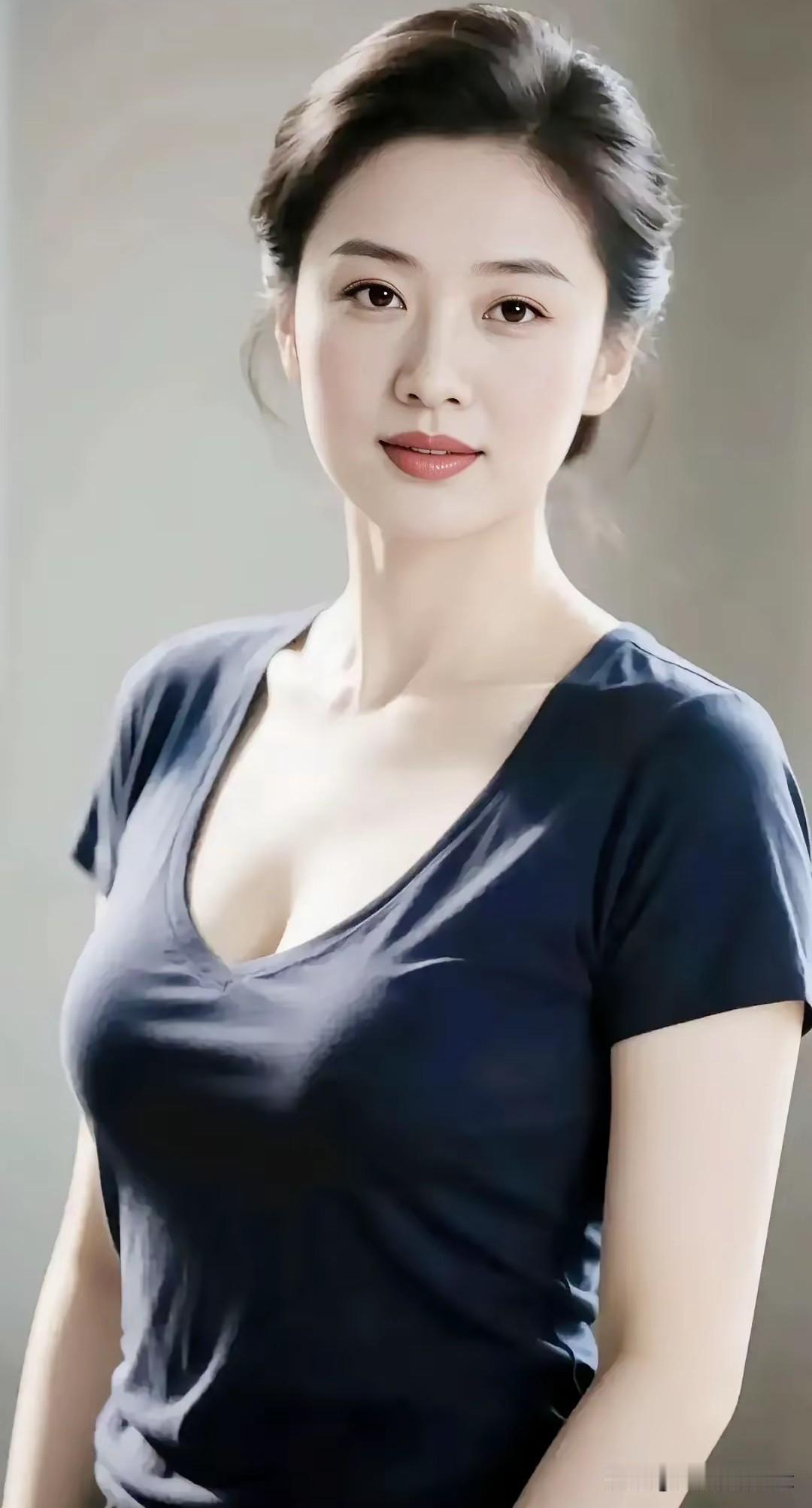 七律·温婉芳姿
 
云鬓轻梳敛翠鬟，
明眸含韵玉容闲。
素衣淡雅凝清淑，
浅笑嫣