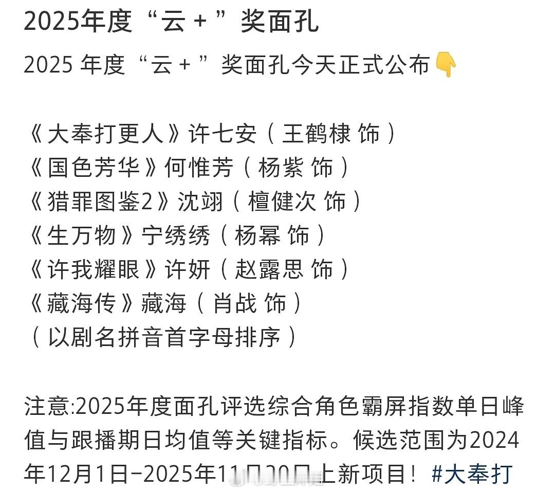 这是云合认证的2025年爆剧吗？大家都看了哪一部《大奉打更人》《国色芳华》《猎罪