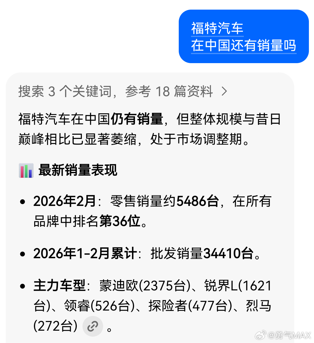 福特CEO反对中国车入美 这不就是现代版闭关锁国吗？不敢参与竞争，吃老本福特汽车