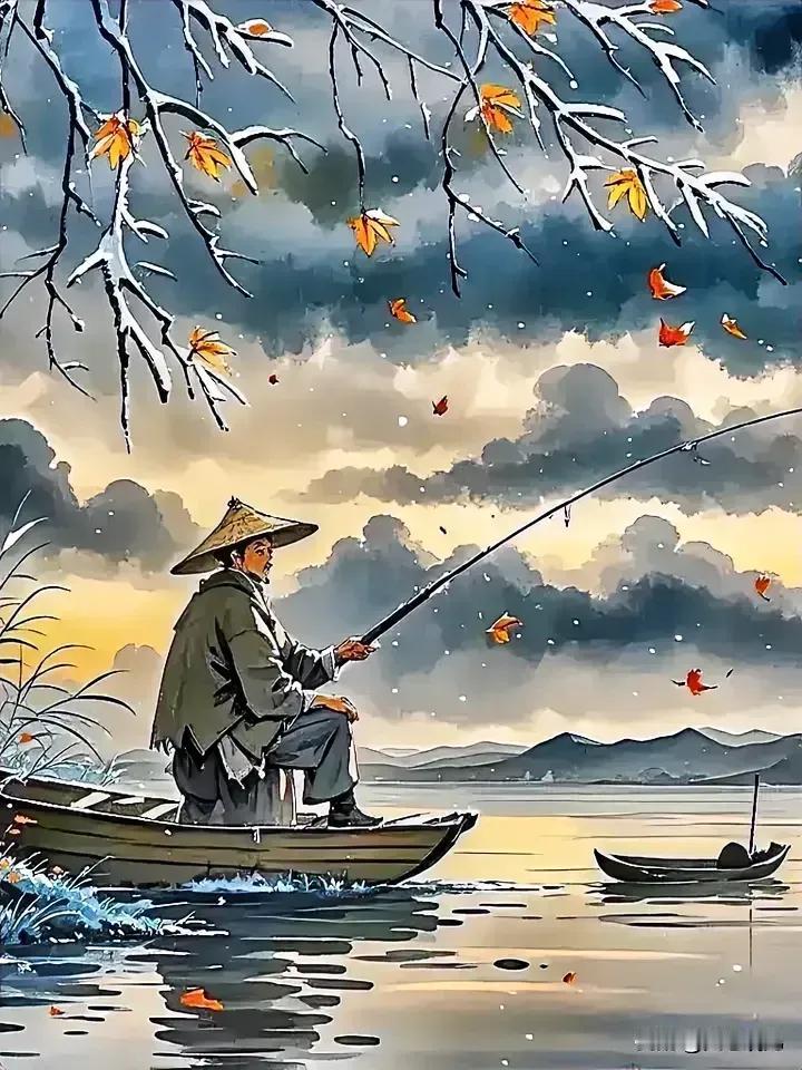 七律 无题（一百八）

孤舟只影自西来，
大雁行行伴日排。
秋雨无情伤叶落，
春