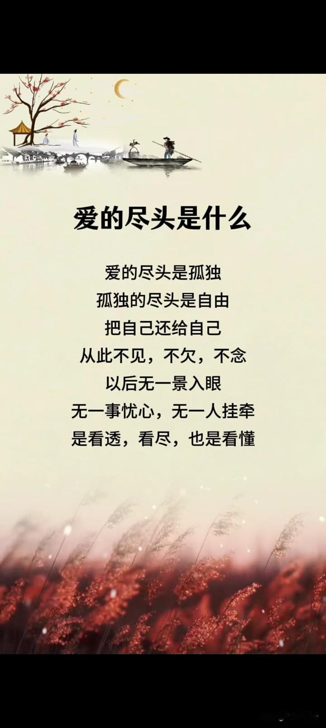 “爱的尽头是自由，孤独是灵魂的归宿”，这话太有深意了。就像故事里的“我”，婚后七