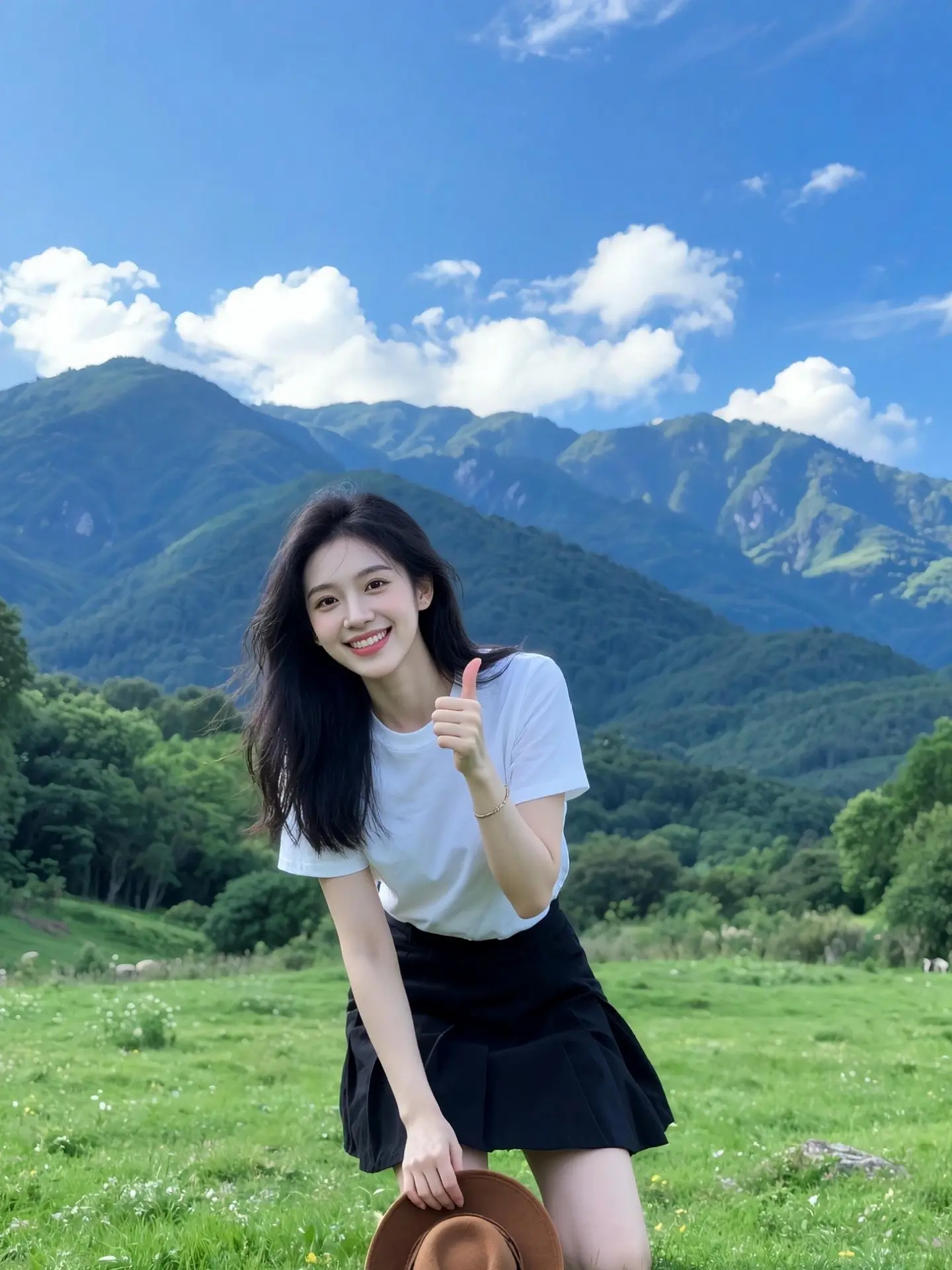 AI山野生活照 ai创作 玩法合伙人计划 随变一拍都很夯 山水与甜妹