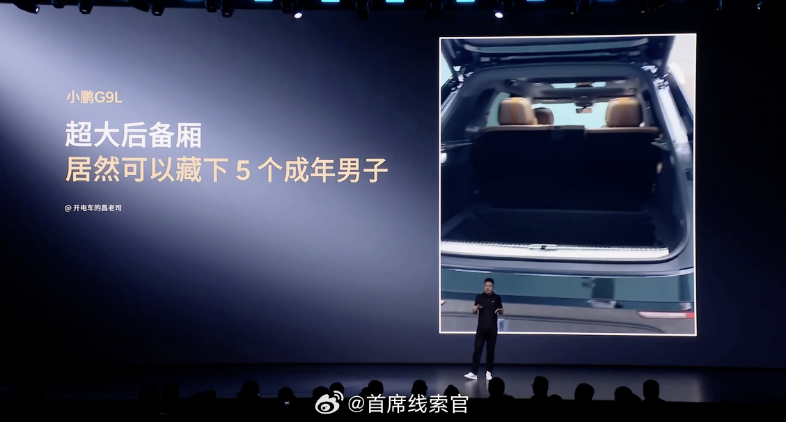 小鹏G9L全球首秀 小鹏 G9L 的后备箱尺寸居然高达 1152 寸。G9L 的