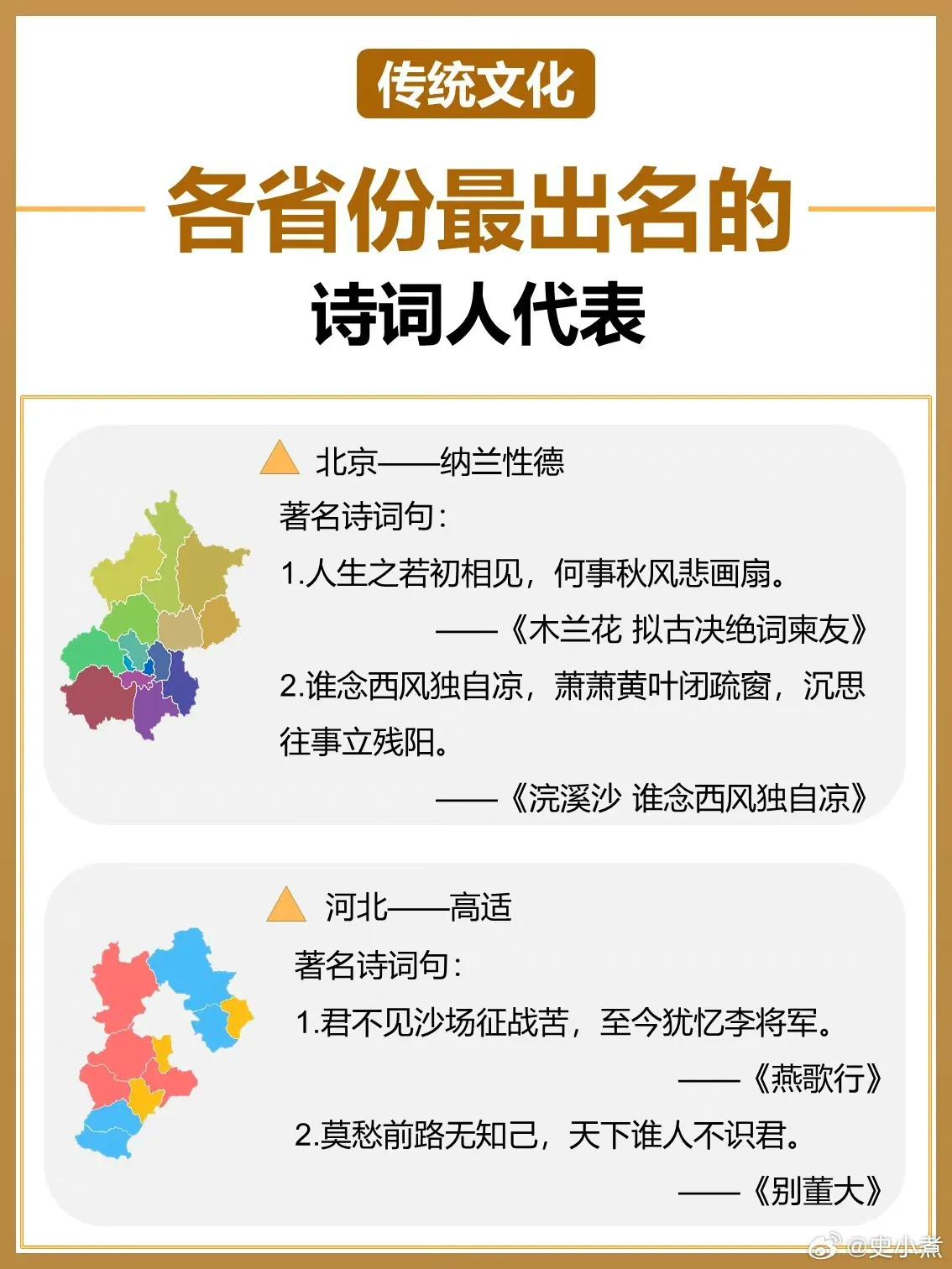 各省最出名的诗人词人代表 
欢迎补充[加分喷雾]