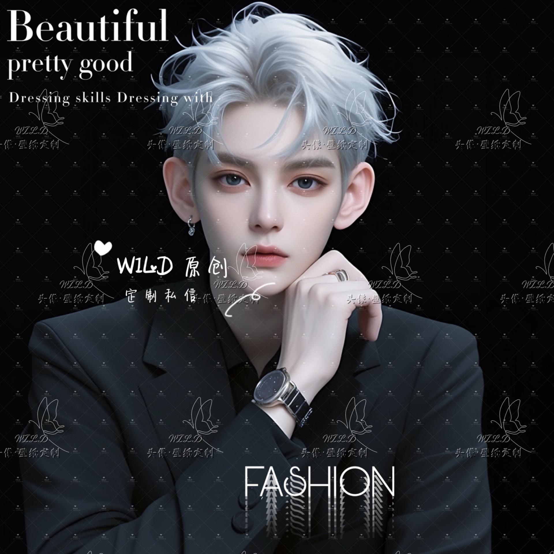 黑色男生头像。