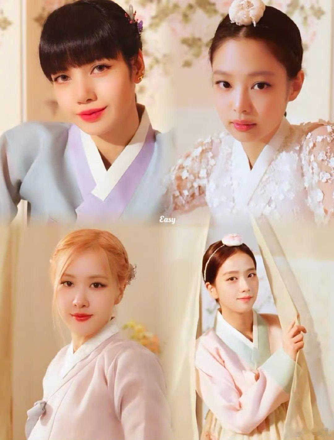 BLACKPINK韩服造型 Blackpink四人韩服造型2025新年视频来啦，