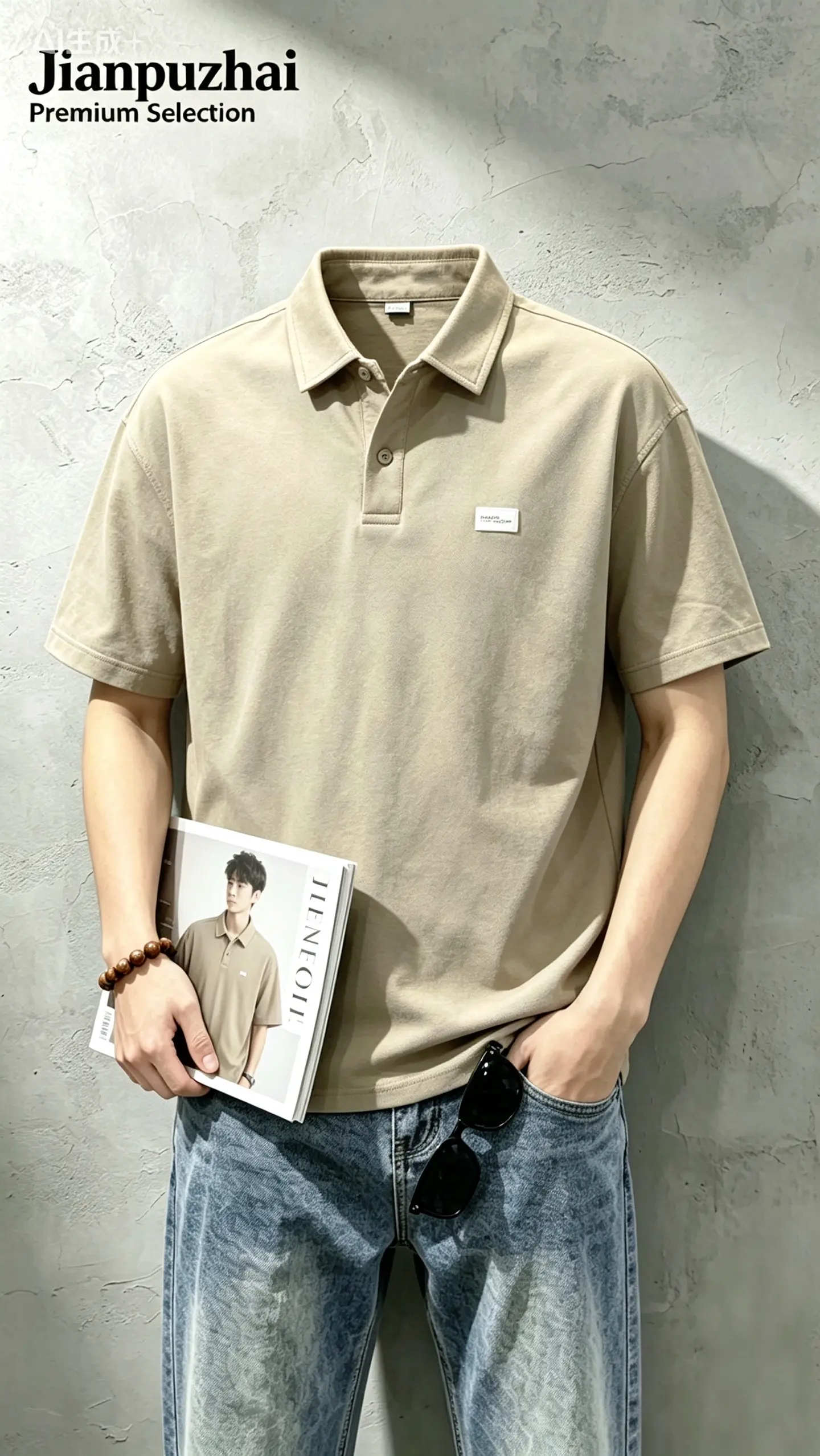 短袖 舒适百搭 翻领polo衫短袖 夏季男生穿搭