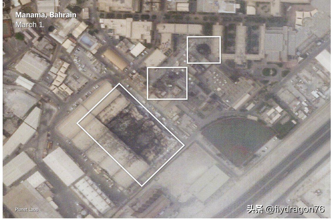 🇮🇷伊朗袭击美国在巴林、科威特和伊拉克库尔德斯坦的军事基地的卫星图像。

图