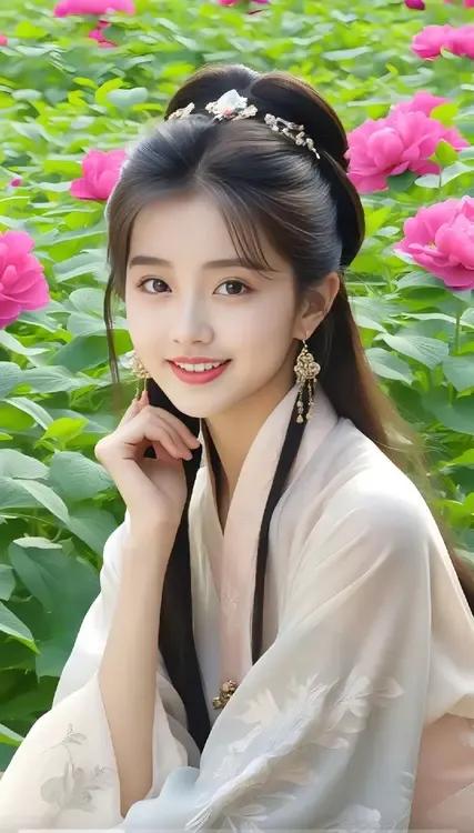 红颜一笑似花开，倾国倾城醉人心。#清纯一笑薄红颜# #花容月貌天仙美# #美貌俏