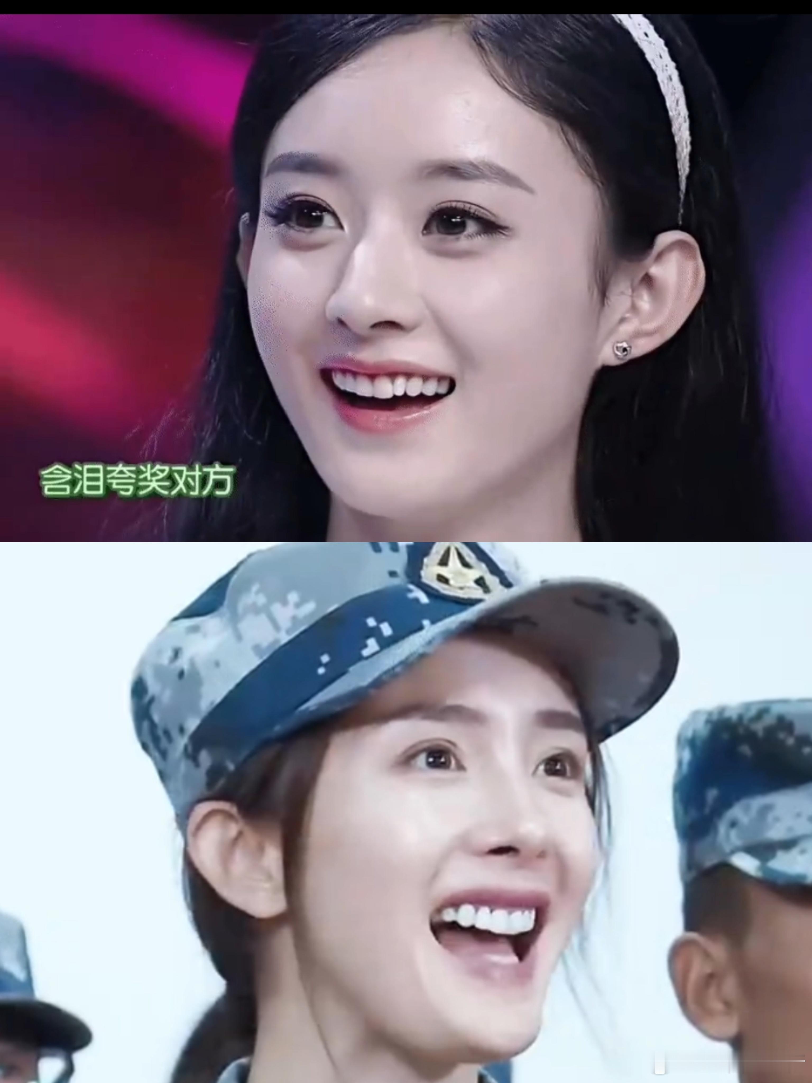 赵丽颖妈生脸哪哪都是天生的，连牙齿都是真的 ​​​