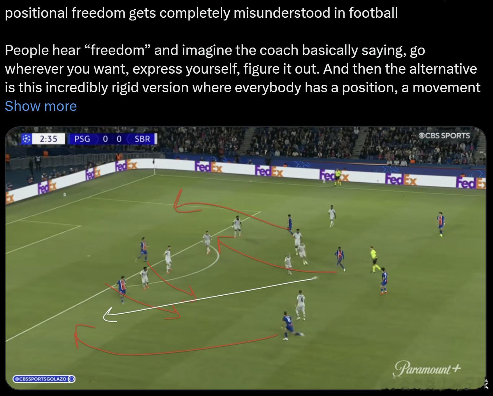 欧洲足球（173）：【DG/UEFA-A：足球中的位置自由，常常被完全误解】人们